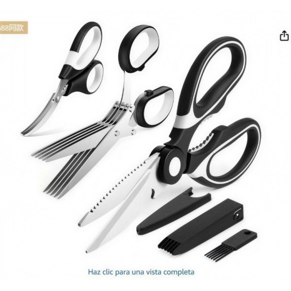 3-Pack Kitchen Scissors Set – Heavy Duty Stainless Steel Shears for Cutting Meat, Poultry, Fish, and Vegetables – Multipurpose Cooking Scissors, Dishwasher Safe