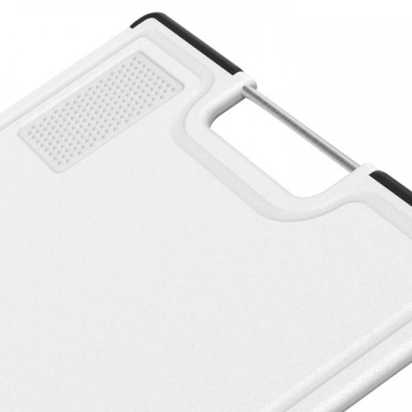 Cutting Boards for Kitchen with Stand – 3-Piece Double-Sided Plastic Cutting Board Set, Large for Chopping Meat, Medium & Small for Vegetables, Fruits, Juice Grooves, Non-Slip Handles, BPA-FREE