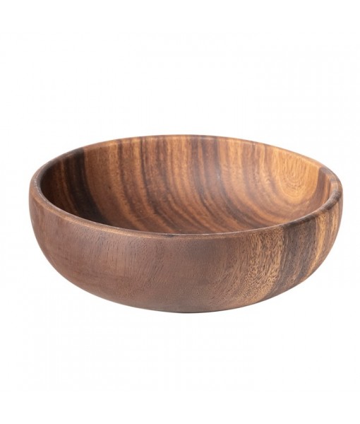 10-Inch Large Wooden Salad Mixing Bowl – Capacity Handcrafted Wood Bowl for Salad, Fruit, Pasta, Entertaining, Baking Cooking and Prepping (5.5 QT )